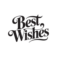 best wishes letter hand written typography
