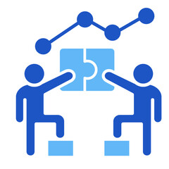 Merged Graphs  Icon Element For Design	