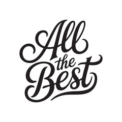 all the best hand lettering text design