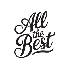all the best hand lettering text design
