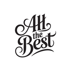 all the best hand lettering text design