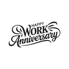 happy anniversary hand lettering text design