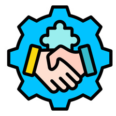 Strategic Alliance  Icon Element For Design	