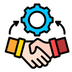 Business Synergy  Icon Element For Design	