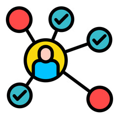 Connection Nodes  Icon Element For Design	