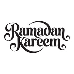 ramadan kareem hand lettering text design