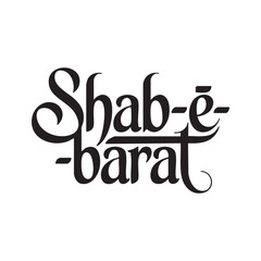 shab e barat hand lettering text design
