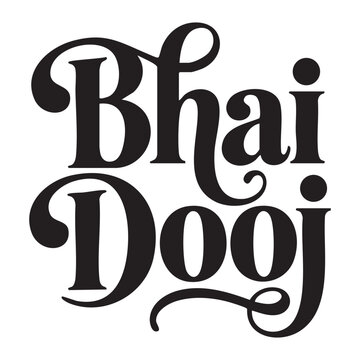 bhai dooj hand lettering text design