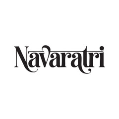 navratari hand lettering text design