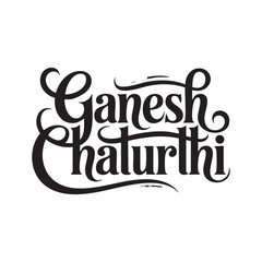 Ganesh chaturthi calligraphy text