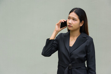 young businesswoman talking on the phone