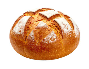 loaf of bread isolated on white