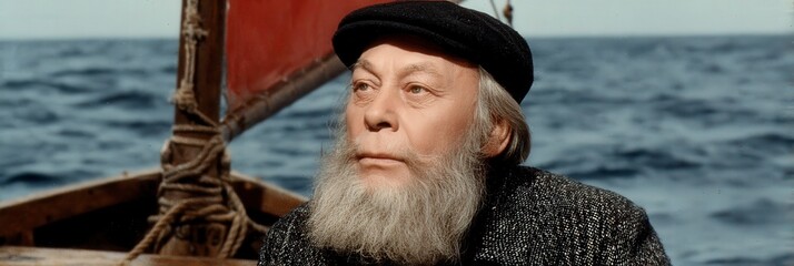 Elderly Sailor at Sea
