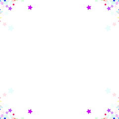 Colorful Star Burst Frame. Png file . With transparent background