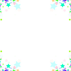 Colorful Star Burst Frame. Png file . With transparent background