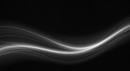 Fototapeta premium Dark Gray and White Gradient Waves with Brushed Metal Texture