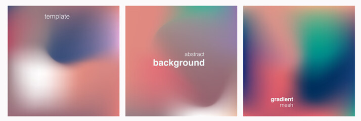 Soft, vibrant gradients blend smoothly in this vector illustration. The image features a blurred, dreamy soft-focus effect, characteristic of the trending “liquid gradient” modern style. 