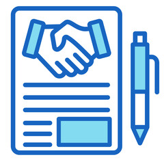 Business Contract  Icon Element For Design	
