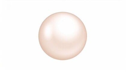 Obraz premium A Luminous Pearl Isolated on White Background Symbolizing Elegance and Purity