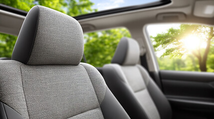 Comfortable Car Interior with Nature View