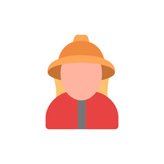Stylized firefighter avatar with distinct headwear and professional attire