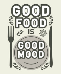 World Food Day T Shirt Design in Which It is Written Good Food is Good Mood