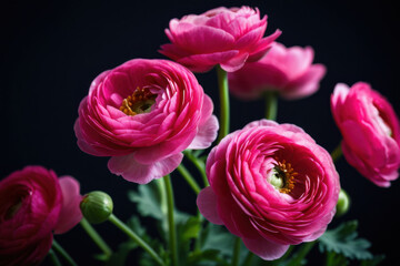 Fototapeta premium A bouquet of fresh pink flowers arranged in a decorative vase, perfect for home decor or special occasions