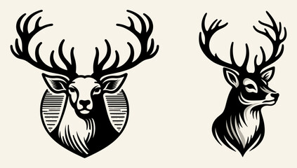 vector image of a deer for t-shirt, sticker, fabric print