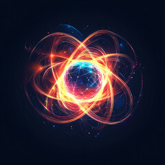 Obraz premium Light effects art on a black background 