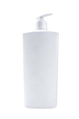 Empty sample bottle cosmetic bottle on a white isolated background