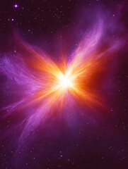 Fototapeta premium Celestial Symphony: An artistic rendering unveils a radiant supernova explosion.