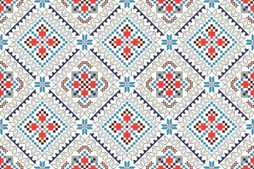 Geometric ethnic seamless pattern vector 