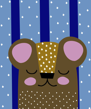 Fototapeta  Uroczy miś wektorowa ilustracja