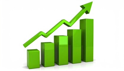 Green Chart: A Dynamic Visual Representing Growth, Progress, and Statistical Data
