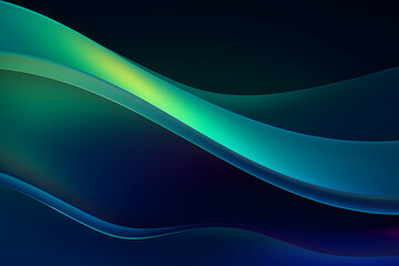 A dreamy abstract interpretation of the Northern Lights, soft glowing waves of green and blue,gradient abstract background
