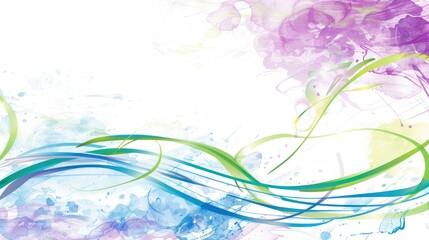 Abstract watercolor-style background with flowing lines and vibrant colors