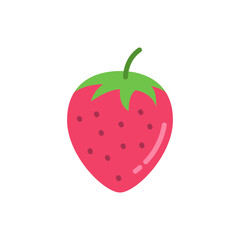 Fototapeta premium Stylized strawberry icon with transparent background, appealing and modern design
