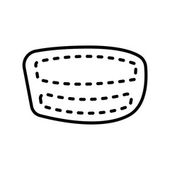 bifocal lenses black line icon for digital and print projects.