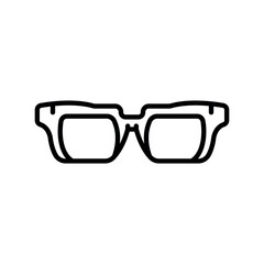 Fototapeta premium prescription glasses black line icon for digital and print projects.
