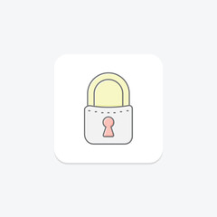 Padlock, vector, pixel perfect, illustrator file