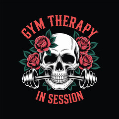 gym therapy in session shirt, comfort colors, muscle mommy, funny workout t-shirt, gift for weightlifter, oversized work out tee, vector eps