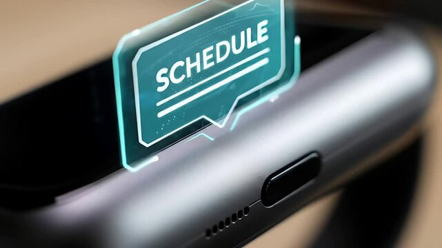 Wrist worn portable voice assistant giving schedule notifications sleek hi tech