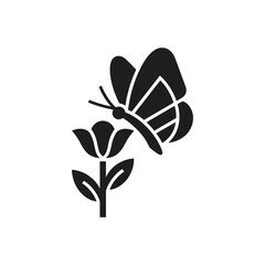 Butterfly Flower Pollination Icon