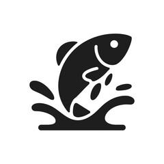 Fish Jumping Water Icon