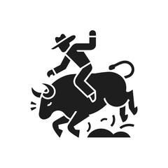 Bull Rider Rodeo Icon