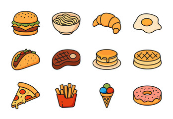 Vector illustration of a food on a white background. Food theme icon with solid line style