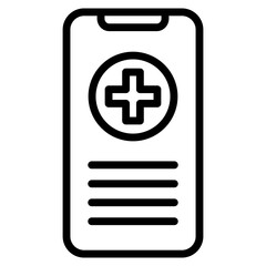 Obraz premium Telehealth App Icon Element For Design