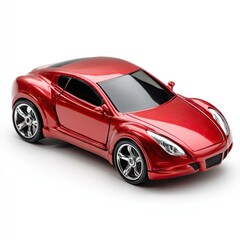 Naklejka premium Red Sports Car Toy Model