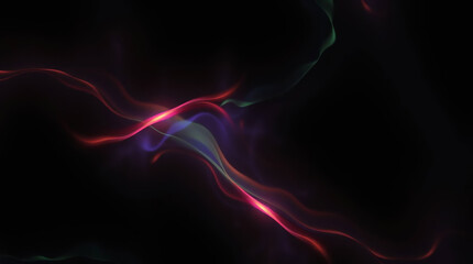 Fototapeta premium Glowing Neon Light Trails on Dark Background