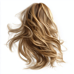 Naklejka premium Stunning Blonde Wavy Hair , isolated on white background png